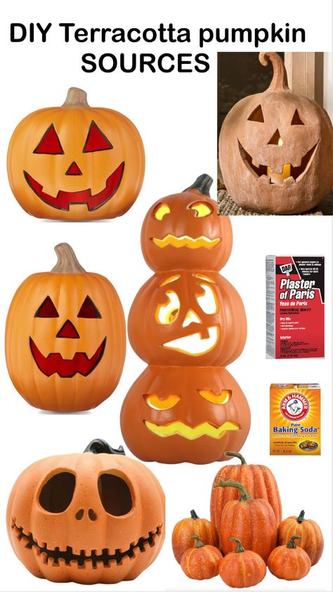 Create these terracotta pumpkins with baking soda paint, clay, and plaster of Paris , and Behr terracotta clay paint sample. Any of these inexpensive pumpkins would work great from @walmart! Fall decor Fall porch #walmartpartner #walmart #LTKSeasonal Plaster Of Paris Halloween Crafts, Diy Terracotta Pumpkin, Terracotta Pumpkins, Painted Shower Tile, Halloween Ideas Crafts, German Schmear, Pottery Barn Black, Decorating Pumpkins, Fall Halloween Decorations