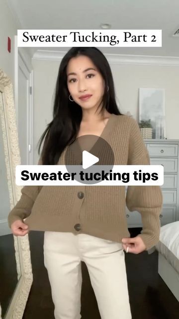 OOTD Gals on Instagram: "Sweater tucking tips ❤️Which one is your favorite? 📸: @jeanwang - #fashiontips #styletips #sweater" Sweater Tuck, 2022 Sweater, Sweater Hacks, Fashion Videos, Which One Are You, Fashion 2020, Sweater Cardigan, Ootd, On Instagram