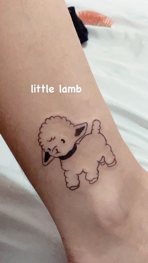 Lamb Tattoo, Sheep Tattoo, Tattoo Temporary, Cute Tats, Cute Lamb, Dream Tattoos, Simplistic Tattoos, Pretty Tattoos, Tattoos And Piercings