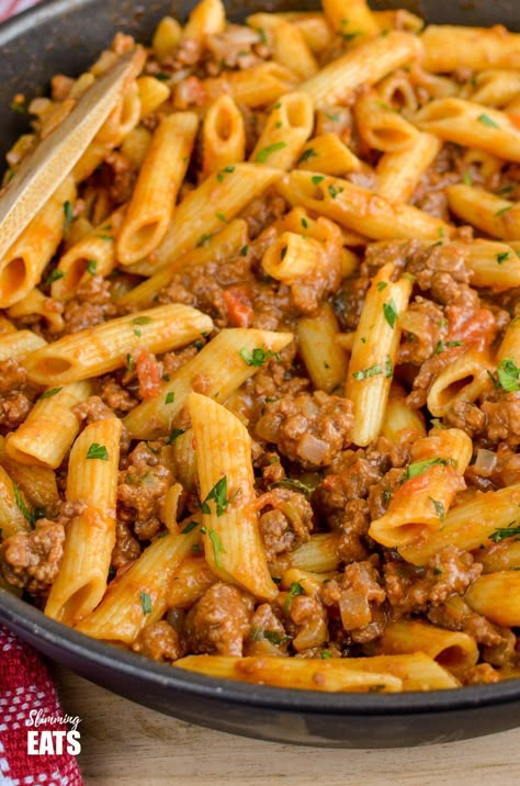 Minced Beef Recipes, Cheeseburger Pasta, Best Pasta Dishes, One Pot Pasta Recipes, Mince Recipes, Syn Free, Jambalaya, Pasta Dish, World Recipes