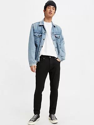 Men's Tapered Jeans - Shop Tapered Leg Jeans for Men | Levi's® US Slim Jeans Outfit, V Taper, Mens Tapered Jeans, Slim Tapered Jeans, Thought Clothing, Black Slim Pants, Levis Outfit, Jeans Outfit Men, Ethical Clothing Brands