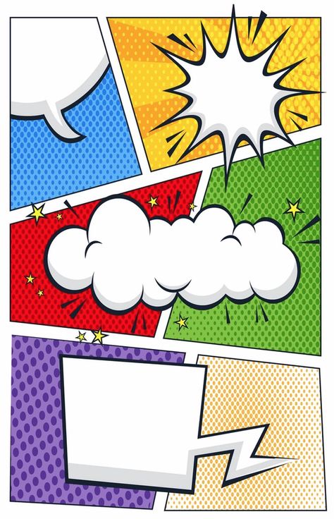 Comic Book Scrapbook, Comic Strip Poster, Pop Art Background Pattern, Super Hero Background, Pop Art Icons, Pop Art Ideas, Comic Book Theme, Comic Speech Bubbles, Comic Book Background