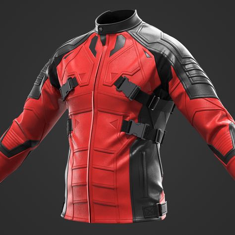 Marvelous Designer, Character Outfits, Game Assets, Pose Reference, Game Design, Cyberpunk, Motorcycle Jacket, Sci Fi, Character Art