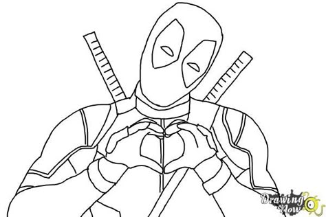 How to Draw Deadpool - Step 8 Deadpool Facts, Female Deadpool, Domino Deadpool, Deadpool Coloring Pages, Deadpool Aesthetic, Drawing Deadpool, Deadpool Painting, Baby Deadpool, Deadpool Fanart