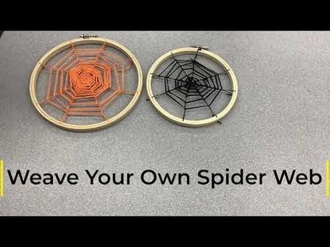 Weave a Spider Web - YouTube Macrame Spider Web, Macrame Spider, How To Weave, Spider Web, Embroidery Hoop, Macrame, Weaving, Embroidery, Ring