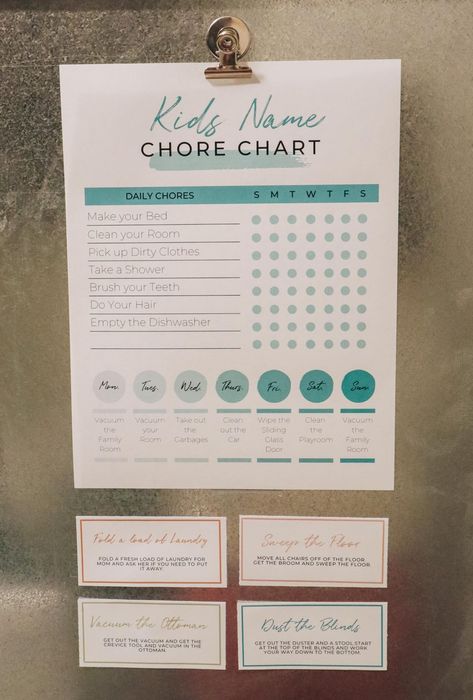 Free Kids Chore Chart Printable + 6 Tips For Success - Practical Perfection Responsibility Accountability, Allowance Chart, Kids Chore Chart Printable, Free Printable Chore Charts, Allowance For Kids, Chore System, Daily Schedule Kids, Daily Chore Charts, Chore Cards