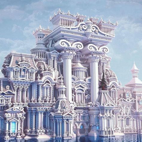 @minecraftbuilds.today: “Is this Heaven? 😯🌁♥️ Made by Onemap Build Team and render by @voenixx_ ♥️ —————————————————— Follow…” Minecraft Temple, Minecraft Kingdom, Castle Architecture, Minecraft Statues, Minecraft Mansion, Bangunan Minecraft, Minecraft Castle, Cute Minecraft Houses, Minecraft City