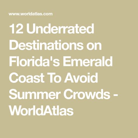 12 Underrated Destinations on Florida's Emerald Coast To Avoid Summer Crowds - WorldAtlas Shell Island, Seagrove Beach, Mexico Beach, Famous Beaches, Secluded Beach, San Blas, Emerald Coast, Remote Island, Beach Rentals