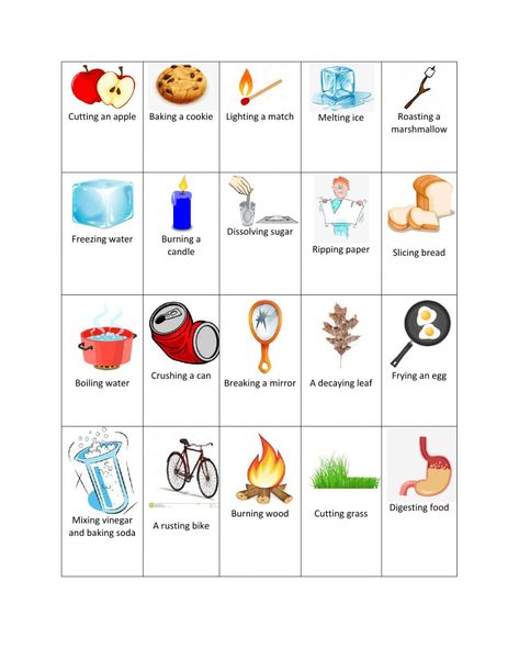 Physical And Chemical Change Worksheets, Physical Chemical Changes, Physical And Chemical Changes Activities, Physical Change And Chemical Change, Physical Changes Activities, Chemical Changes Activities, Change Worksheet, Science Matter, Physical And Chemical Changes