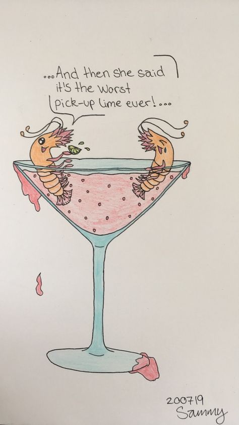 #shrimp #joke #drawing #traditionalshrimp Shrimp Cocktail Drawing, Shrimp Drawing, Cocktails Drawing, Shrimp Cocktail, Quirky Design, Feature Wall, Celebration Of Life, Drawing Ideas, Illustration Art