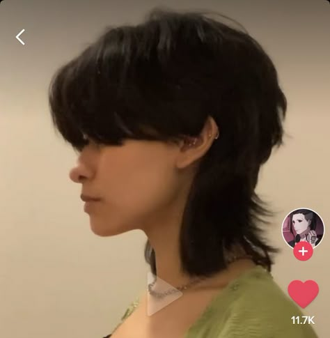 Mullet Hairstyle 360, Soft Mullet Asian, Mullet Side Profile, Short Wolfcut With Bangs Korean, Jay Jo Haircut, Short Korean Haircut, Nana Haircut, Mullet Wolf Hime Cut, Mullet Korean