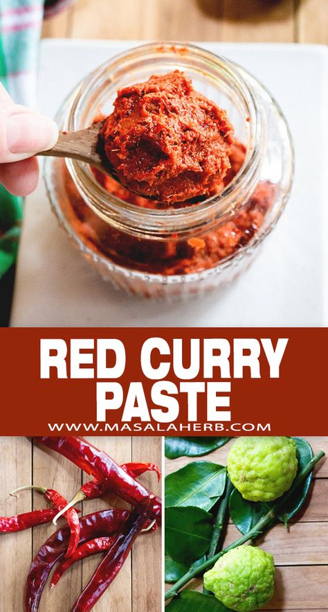 Recipes With Thai Red Curry Paste, Thai Red Curry Paste Recipe Vegetarian, Authentic Red Thai Curry, Red Curry Paste Recipe Easy, Diy Curry Paste, Homemade Red Curry Paste, Red Curry Paste Recipe Chicken, Red Curry Paste Uses, Thai Red Curry Sauce Recipe