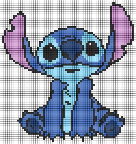 100 idées de coloriages de dessins pixel art Cross Stitch Stitch Lilo, Pixel Art Pattern Stitch, Lilo And Stitch Pixel Art, Stitch Embroidery Disney, Disney Cross Stitch Patterns Free, Stitch Alpha Pattern, Pixel Art Disney Stitch, Disney Embroidery Patterns, Stitch Perler Bead Pattern