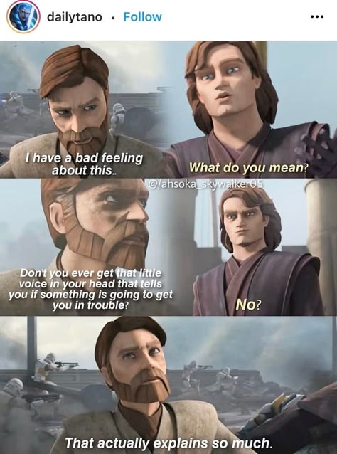 Star Wars Obi Wan Kenobi, Funny Star Wars Memes, Anakin Vader, Prequel Memes, Star Wars Obi Wan, Star Wars Quotes, Star Wars Ahsoka, Star Wars Jokes, Star Wars Comics