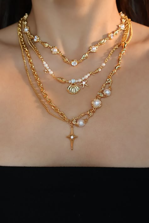 Gold necklace women