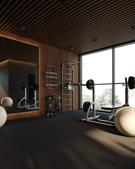 Home Gym Design Luxury, Home Decor For Small Spaces, Basement Home Gym, Modern Home Gym, Luxury Home Gym, Dream Home Gym, Gym Design Interior, Small Home Gym, Luxury Gym