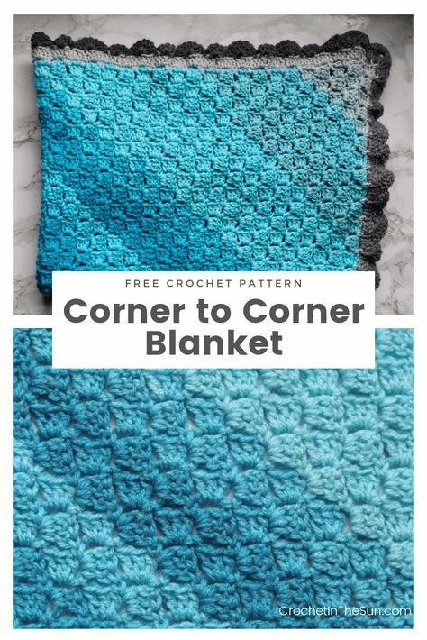 Free corner to corner crochet blanket border pattern. Crochet Borders For Blankets, Corner Crochet Blanket, Corner To Corner Blanket, Corner To Corner Crochet Blanket, Blanket Border, Corner To Corner Crochet Pattern, Crochet Blanket Border, Crochet C2c Pattern, C2c Crochet Pattern Free