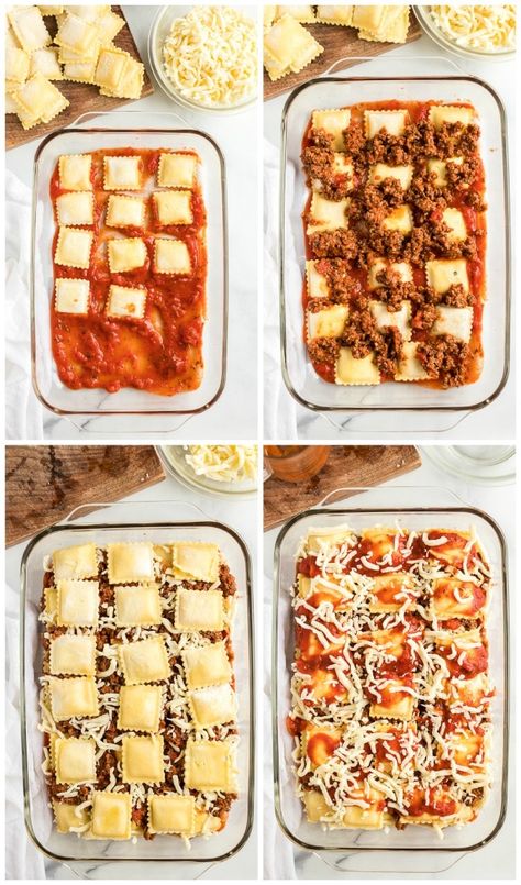 Costco Ravioli Lasagna Recipe, Lazy Lasagna Ravioli With Meat, Poor Mans Lasagna With Ravioli, Spinach Ravioli Lasagna, Lasagna With Ravioli Recipe, Frozen Ravioli Lasagna, Lazy Lasagna Ravioli, Quick Lasagna Recipe, Frozen Ravioli Recipes