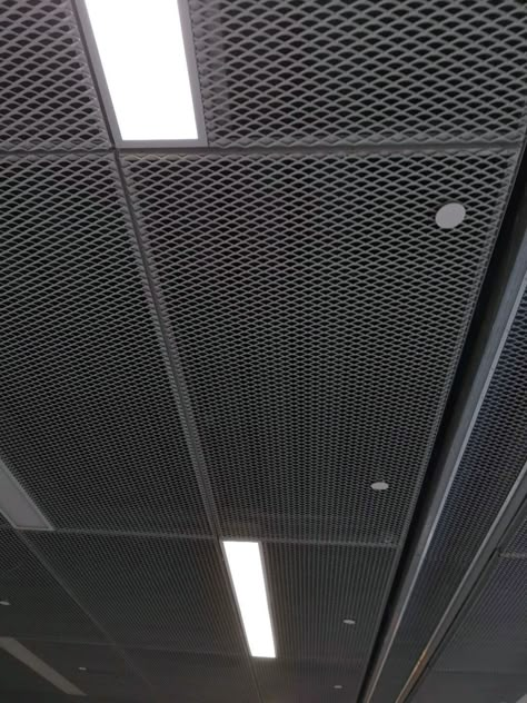 Mesh Ceiling Design, Metal Ceiling Design, Metal Ceiling Ideas, Expanded Metal Ceiling, Metal Mesh Ceiling, Mesh Ceiling, Metal Panel Ceiling, Decorative Ceiling Panels, Architecture Ceiling