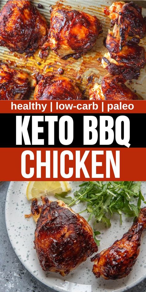 Oven Barbecued Chicken Bbq Chicken On The Grill, Paleo Bbq Chicken, Healthy Bbq Chicken, Keto Bbq Chicken, Oven Barbecue Chicken, Oven Bbq Chicken, Keto Chicken Wings, Chicken On The Grill, Healthy Hamburger