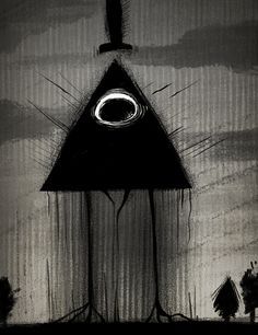 Bill Cipher, Gravity Falls, Gravity, Always Be, Not Found, Black And White, Building, White, Black