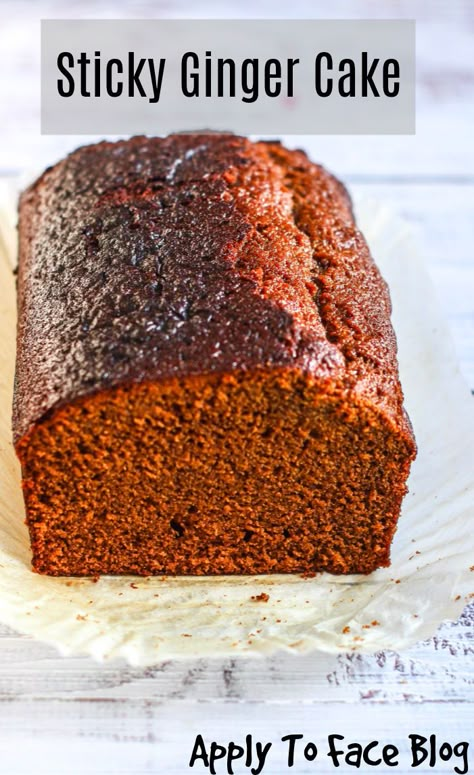 This sticky ginger cake just like my mum used to make. Packed full of ginger and sticky this recipe is fantastic and gets better the longer it sits there. #applytofaceblog #gingercake #stickygingercake #gingercakeloaf #xmasbaking Bread Deserts, Ginger Loaf Cake, Sticky Ginger Cake, Ginger Loaf, Gingerbread Recipes, Gingerbread Loaf, Light Lunches, Cakes Easy, Bills Budget