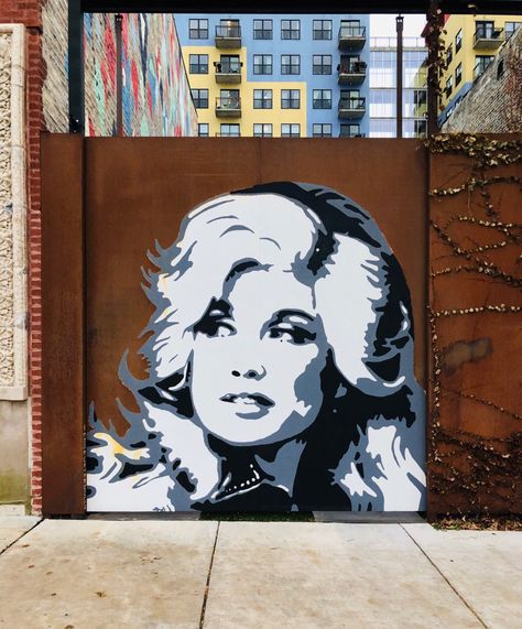 A mural located in Chicago. Click to get the address. Dolly Parton Framed Art, Nashville Wall Murals, Nashville Angel Wing Mural, Chicago Murals Street Art, Chicago Street Art, Wall Writing, Best Graffiti, Dolly Parton, Google Images