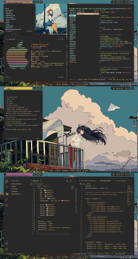 Nix Desktops, Developer Wallpaper Code, Computer Science Wallpaper, Linux Rice, Linux Wallpapers, Coding Aesthetic, Desktop Aesthetic, Computer Science Major, Computer Science Programming