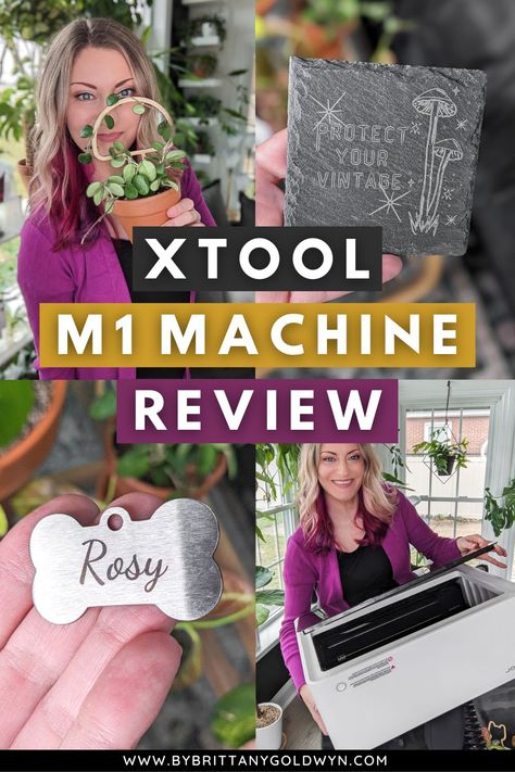 Looking for an xTool M1 review? I’ve completed a few projects and am sharing my thoughts on the setup, capabilities, ease of use, and more! Plus a peek at the machines ability to cut and engrave wood, engrave metal, and more. Xtool M1 Pro Projects, Best Laser Engraving Machine, Xtool M1 Cheat Sheet, Xtool D1 Pro Projects, Xtool M1 Project Ideas, Metal Engraving Tools, Houseplant Trellis, Laser Engraved Metal, Engraving Projects