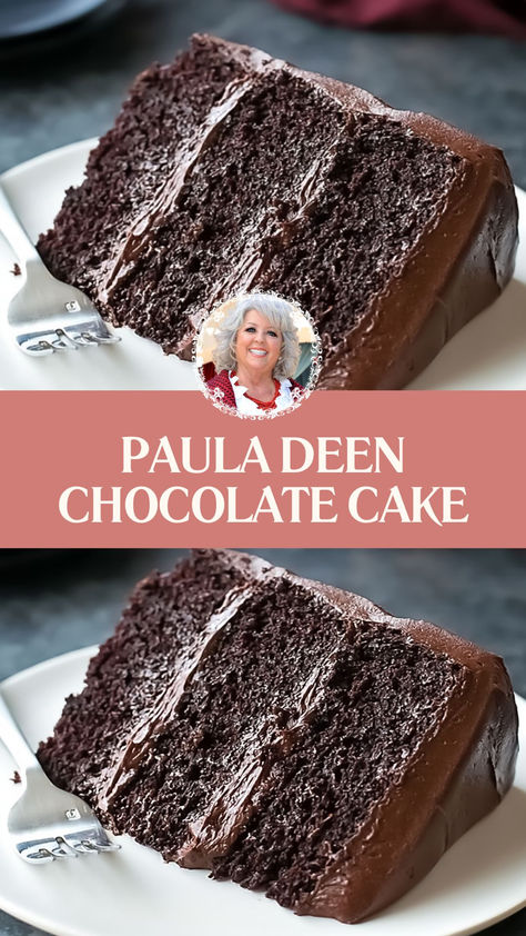 Paula Deen Chocolate Cake Inna Garten Chocolate Cake, Darn Good Chocolate Cake, Southern Living Chocolate Cake, Paula Deen Chocolate Cake, Chocolate Cake And Chocolate Frosting, Chocolate Ganache Layer Cake, Cocoa Powder Cake Recipes, Million Dollar Chocolate Cake, Chocolate Cake Bakery Style