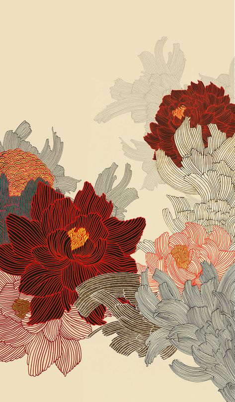 Conrad Shenzhen Entrance :: Behance Hotel Carpet Design, Textile Design Pattern, Hong Pao, Drawing Plants, Illustration Interior, Pencil Watercolor, Hotel Carpet, Chinese Element, Chinese Pattern