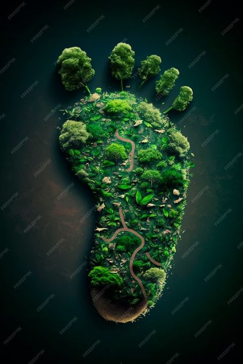 Premium Photo | Ecological footprint as a symbol of environmental care and a green future generative ai Green Future, Ecological Footprint, A Symbol, Premium Photo, Ecology, Stock Photos, Green, Quick Saves