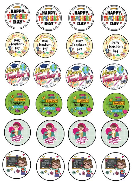 Teachers Day Printable Topper, Happy Teachers Day Cake Topper, Happy Teachers Day Printable, Teachers Day Cake Topper Printable, Teachers Day Cake Topper, Teacher Cake Topper Printable, Teachers Day Cake, Cupcake Toppers Template, Happy Mothers Day Images