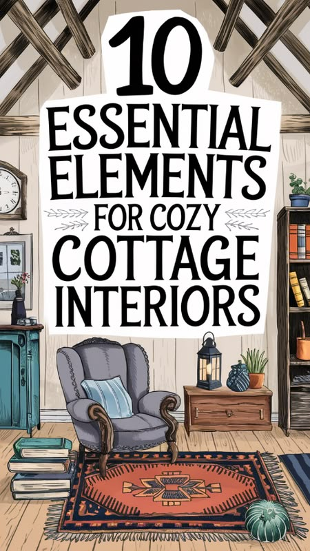 10 Essential Elements for Cozy Cottage Interiors Feminine Cabin Interiors, Country Inn Interior, Holiday Cottage Interiors, Cottage Walls Interior, Cottage Core Eclectic, Rustic Refined Decor, German Style House Interiors, Decorate With What You Have, Cozy Cottage Style Living Room