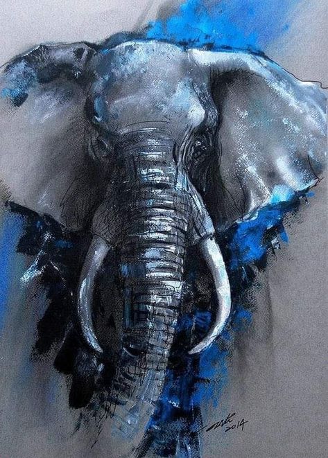 Elephant Drawing, Watercolor Elephant, River Art, Elephant Painting, Soyut Sanat Tabloları, Moon River, Elephant Tattoos, Cute Paintings, Elephant Art