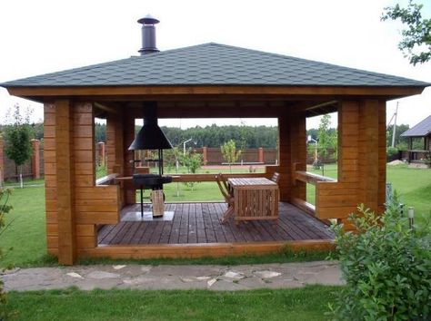 22 Beautiful Wooden Garden Designs to Personalize Backyard Landscaping Unique Outdoor Spaces, Cheap Pergola, Wooden Gazebo, Modern Pergola, Backyard Gazebo, Backyard Pavilion, Wooden Pergola, Backyard Pergola, Covered Pergola