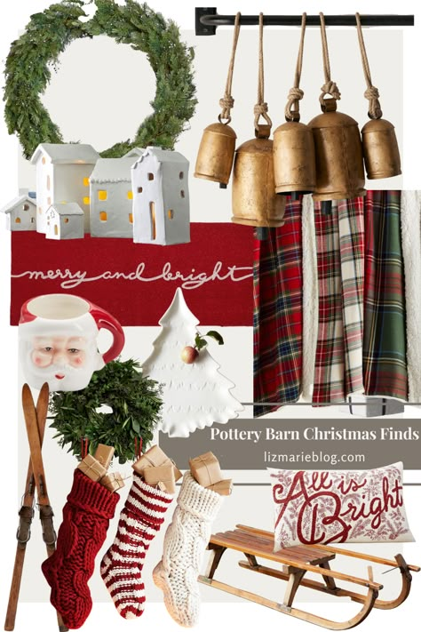 Pottery Barn Christmas Finds Pottery Barn Christmas Tree, Pottery Barn Christmas Decor, Pottery Barn Decor, Cozy Holiday Decor, Barn Christmas, Christmas Trimmings, Pottery Barn Christmas, Liz Marie, Liz Marie Blog