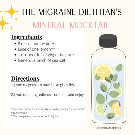 Kelli | Migraine Nutrition on Instagram: “✅ Save this recipe!!! ✅I​​​​​​​​ ​​​​​​​​ This blend is my go-to when I’m in a flare and am trying to get ahead of migraine. I’ll have it…” Migraine Remedies, Adrenal Cocktail, Migraine Diet, Chronic Migraines, Migraine Relief, At Home Workout Plan, Migraine, Mocktails, Chronic Illness