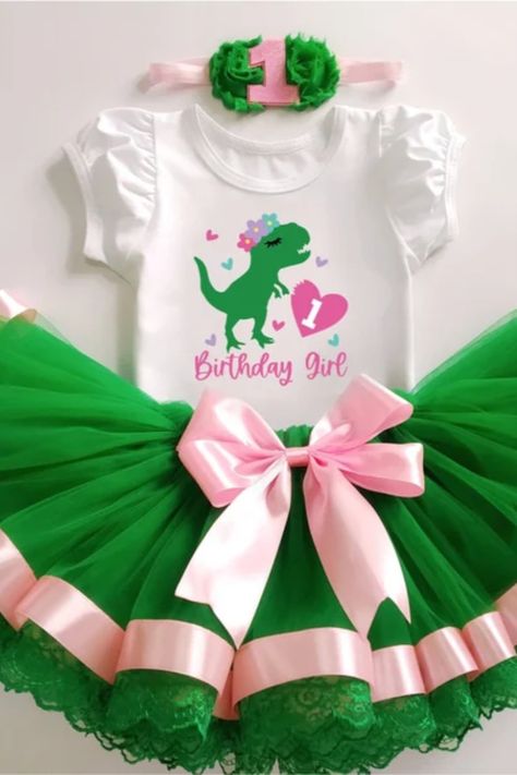 Jurassic Park Birthday Party, Diy Tutus, Dinosaur Tshirt, Rainbow Tutu, Ballerina Style, Tutu Outfits, Dinosaur Birthday Party, Birthday Tutu, Smile Girl