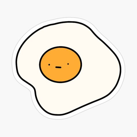 Get my art printed on awesome products. Support me at Redbubble #RBandME: https://www.redbubble.com/i/sticker/egg-by-luckieduckie1/79772937.EJUG5?asc=u Egg Sticker, Diary Stickers, Cute Egg, Sticker Cute, Diy Stickers, Sticker Design, Sell Your Art, Minecraft, My Art