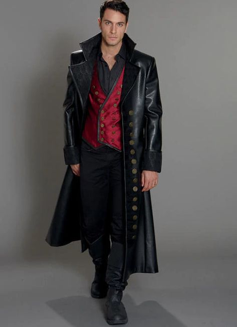 Blood Outfit, Christine Feehan, Costume Sewing Patterns, Vampire Costume, Trench Coat Men, Costume Patterns, Mccalls Sewing Patterns, Vest Coat, Mccalls Patterns