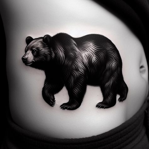 Powerful bear tattoo designs that symbolize strength and courage. Discover your next ink inspiration! #tattoo_art #tattoo_sketch #tattoo #tattoo_for_woman #tattoo_ideas #tattoo_for_man Standing Bear Tattoo, Bear Tattoo Ideas For Women, Tattoo Art Ideas, Grizzly Bear Tattoos, Black Bear Tattoo, Bear Tattoo Designs, Woman Tattoo, Bear Tattoos, Inspiration Tattoo