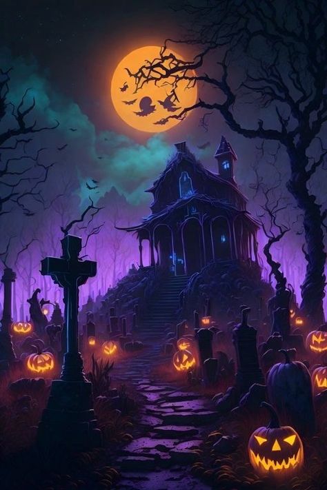 Halloween Tapeta, Halloween Imagem, Spooky Halloween Pictures, Happy Halloween Pictures, Traditional Halloween, Mascaras Halloween, Devil Halloween, Dark Fantasy Artwork, Halloween Facts