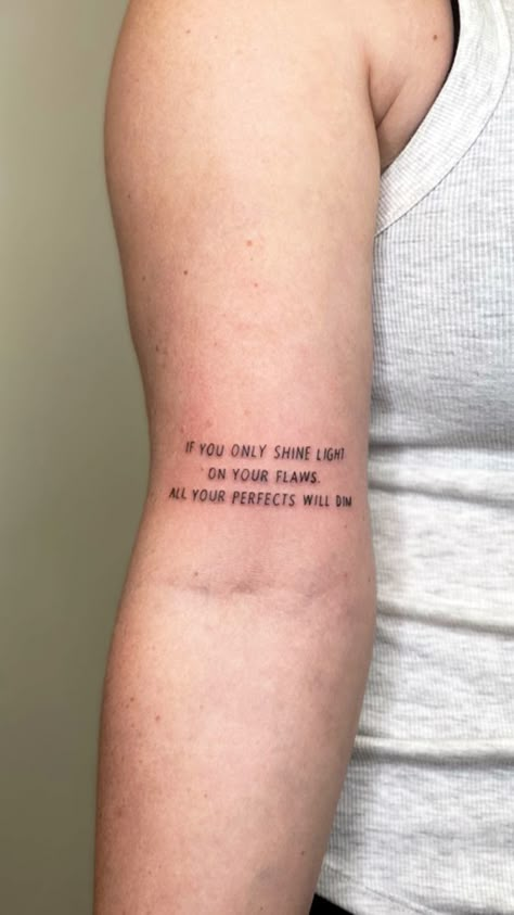 All your perfects by colleen hoover tattoo, done at Queen Ink Studio by Janna Stonebreaker in Cincinnati OH Colleen Hoover Tattoo, Tattoo Simplistic, Tattoo Printable, Book Quotes Tattoo, Book Tattoo Ideas, Colleen Hoover Quotes, Hoover Books, Taylor Swift Tattoo, Colleen Hoover Books