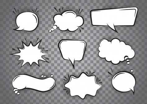 Speech bubble cartoon set Premium Vector | Premium Vector #Freepik #vector #design