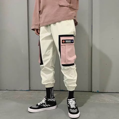 Man Street Style, Harem Pants Hip Hop, Hip Hop Pants, Vintage Hipster, Streetwear Mode, Pants Vintage, Mens Fashion Streetwear, Vintage Color, Linnet