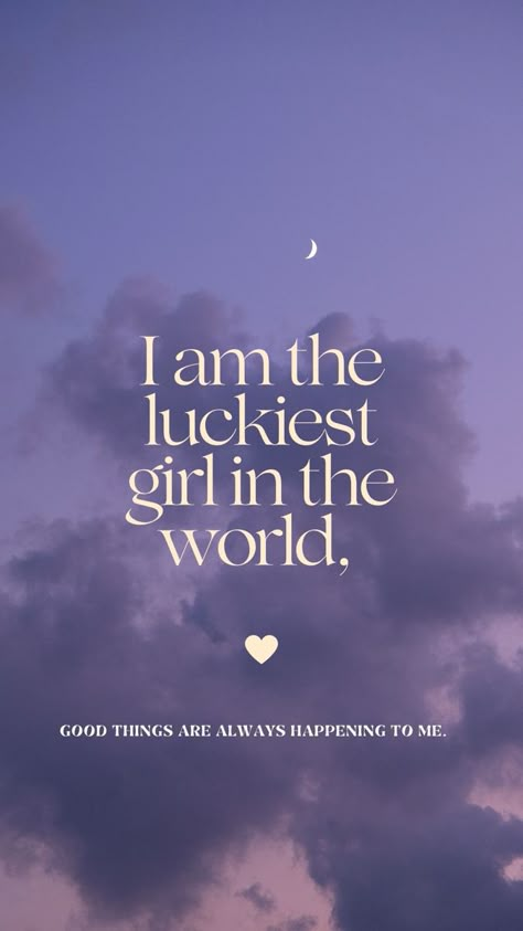 Lucky girl
iPhone background 
iPhone wallpaper
Affirmations Dreams And Reality Quotes, Abundance Wallpaper Aesthetic, High Vibration Aesthetic, Manifestation Quotes Aesthetic, Luckiest Girl In The World, Higher Vibration, Lucky Girl Syndrome, Positive Quotes Wallpaper, High Vibrations