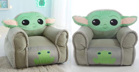 Baby Yoda Room Ideas, Starwars Theme Baby Room, Baby Yoda Dresser, Star Wars Bean Bag, Star Wars Baby Bed, Baby Toda, Star Wars Nursery Boy Target, Baby Yoda Bed Sheets, Toddler Bean Bag Chair