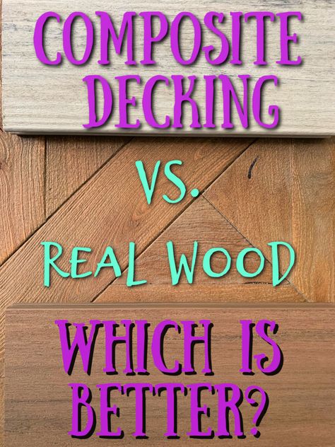 composite decking vs real wood, which is the better choice? #decking #deck #compositedeck #outdoor #homerenovation #backyard #composite #realwooddeck #reno #outdoorspace Wood Deck Alternatives, Plastic Wood Deck, Decking Material Ideas, Composite Pool Deck Ideas, Composite Decking Ideas Garden, Composite Front Porch, Deck Material Options, Deck Replacement Ideas, Synthetic Wood Deck