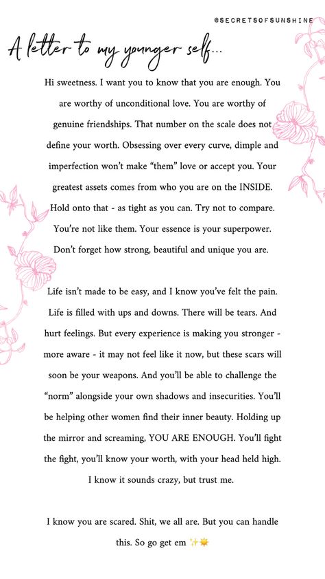 Quotes To My Younger Self, A Letter To Younger Self, Letter For Younger Self, Tell My Younger Self Quotes, Letters To My Younger Self, Letter To My Older Self, A Message For My Younger Self, Message To Younger Self, Letter To My Younger Self Quotes